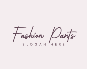 Cursive Feminine Fashion  logo design