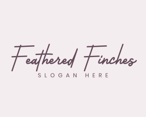 Cursive Feminine Fashion  logo design