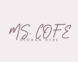 Cursive Feminine Fashion  logo design