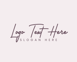 Cursive Feminine Fashion  Logo