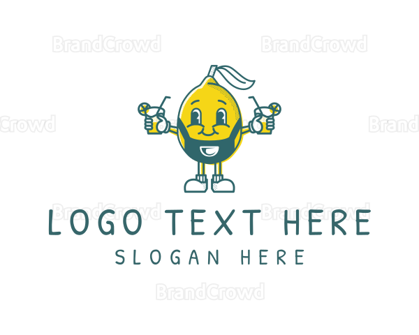 Retro Lemon Drinks Logo