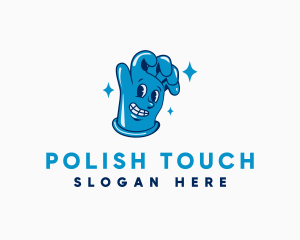 Polish - Clean Glove Housekeeping logo design