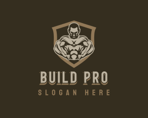 Masculine Body Building Man Logo