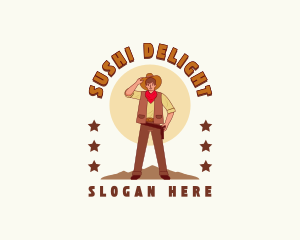 Cowboy Desert Saloon logo design