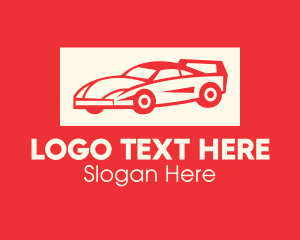 Auto Shop - Red Sports Car logo design