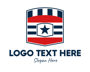 Protection - US American Shield logo design