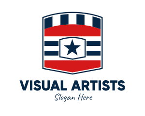 Veteran - US American Shield logo design