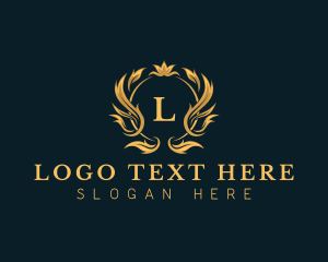 Wreath - Luxury Fashion Floral logo design
