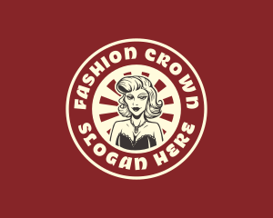 Retro Fashion Woman logo design