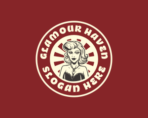 Retro Fashion Woman logo design