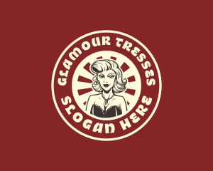 Retro Fashion Woman logo design