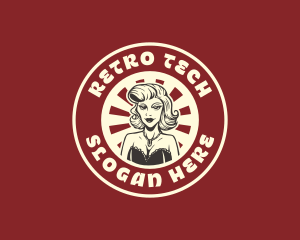 Retro Fashion Woman logo design