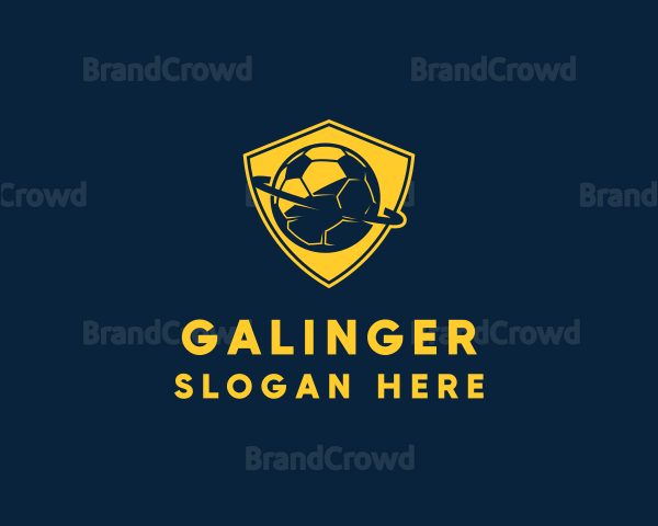 Gold Soccer Badge Logo