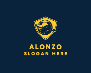 Gold Soccer Badge logo design