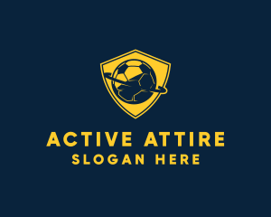Sportswear - Gold Soccer Badge logo design