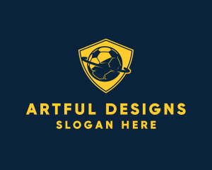 Gold Soccer Badge logo design