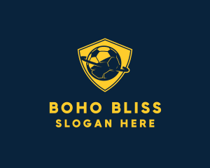 Gold Soccer Badge logo design