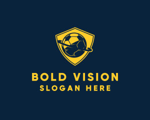 Gold Soccer Badge logo design