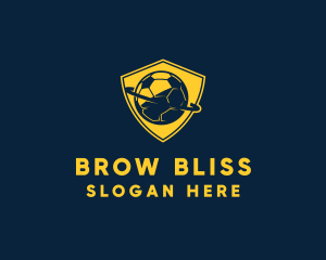 Gold Soccer Badge logo design