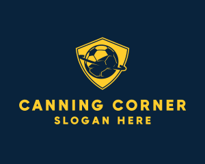 Gold Soccer Badge logo design