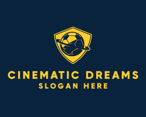 Gold Soccer Badge logo design