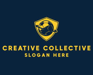 Gold Soccer Badge logo design