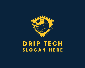 Gold Soccer Badge logo design