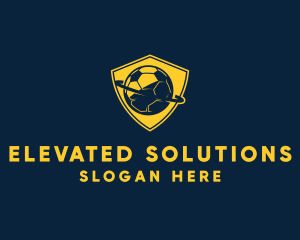 Gold Soccer Badge logo design