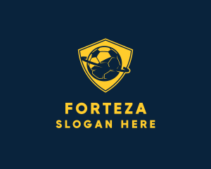 Gold Soccer Badge logo design