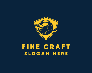 Gold Soccer Badge logo design