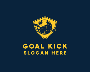 Soccer - Gold Soccer Badge logo design