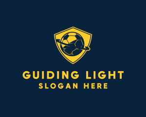 Gold Soccer Badge logo design