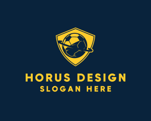 Gold Soccer Badge logo design