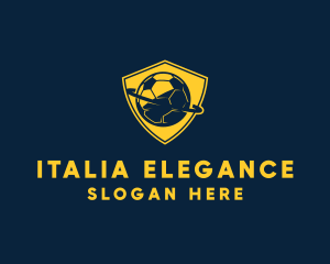 Gold Soccer Badge logo design