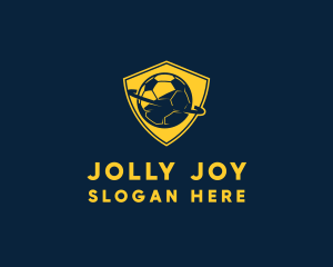 Gold Soccer Badge logo design