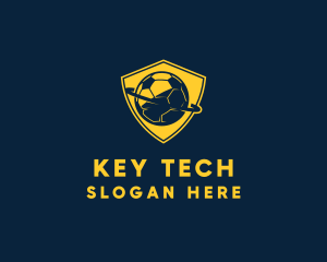 Gold Soccer Badge logo design