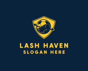 Gold Soccer Badge logo design