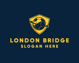 Gold Soccer Badge logo design