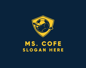 Gold Soccer Badge logo design