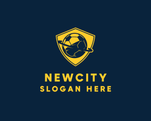 Gold Soccer Badge logo design