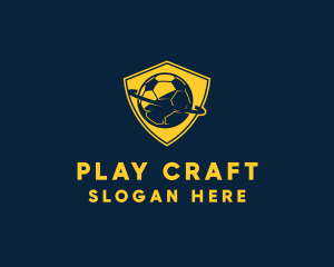 Gold Soccer Badge logo design