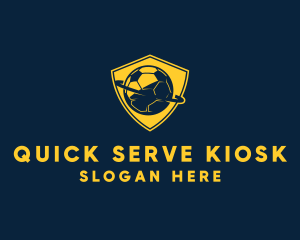 Gold Soccer Badge logo design