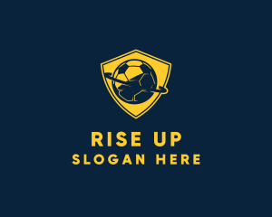 Gold Soccer Badge logo design