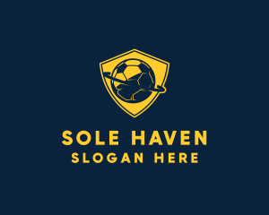 Gold Soccer Badge logo design