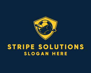 Gold Soccer Badge logo design