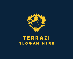 Gold Soccer Badge logo design