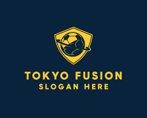 Gold Soccer Badge logo design