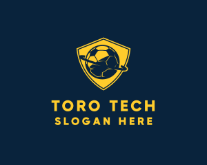 Gold Soccer Badge logo design