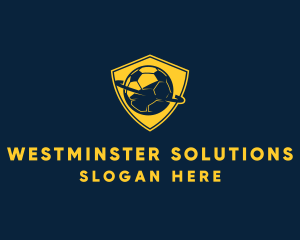 Gold Soccer Badge logo design