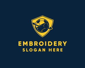 Gold Soccer Badge logo design